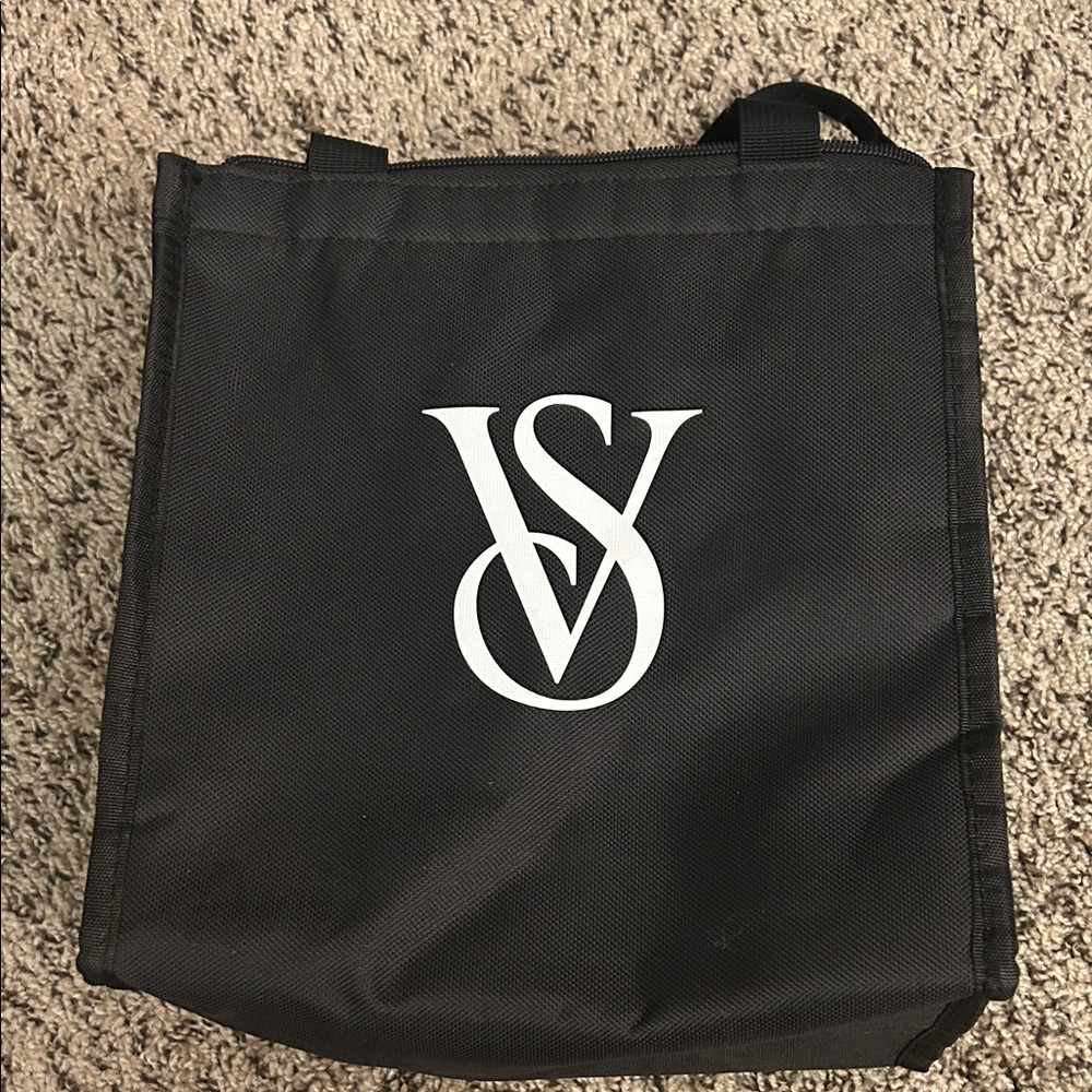 Victoria's Secret Black Friday Employee Gift Black Lunch Box with White Logo